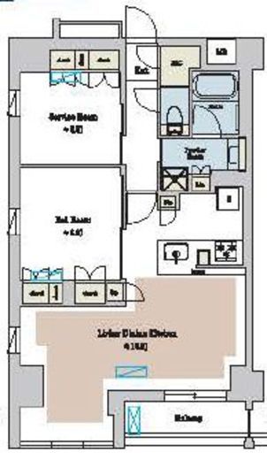 2LDKの間取りの画像
